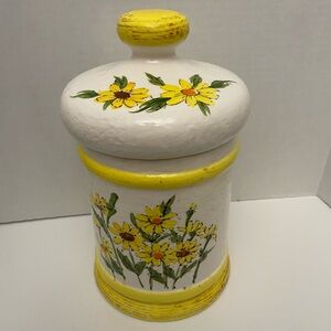 COPY - Sears Yellow daisy Canister 11” 1976
